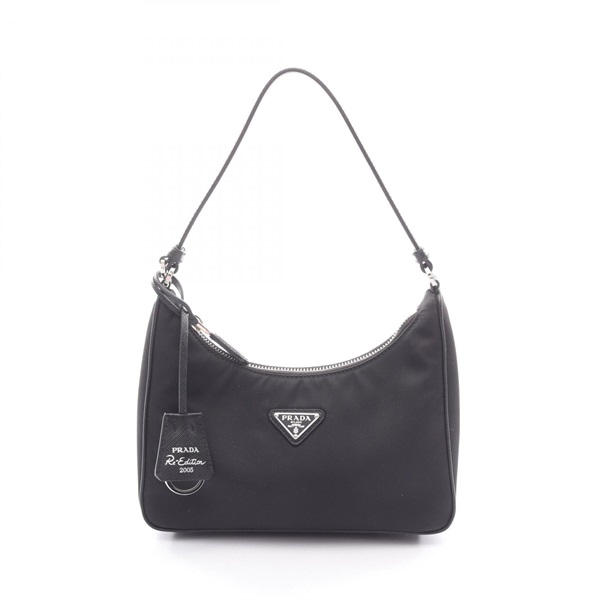 PRADA Re-Edition 2005 Re-Nylon Mini Handbag 1N204M Saffiano leather Black Used