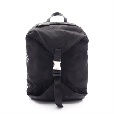 PRADA TESSUTO Rucksack Backpack 2VZ028 Nylon Saffiano leather Black Used mens