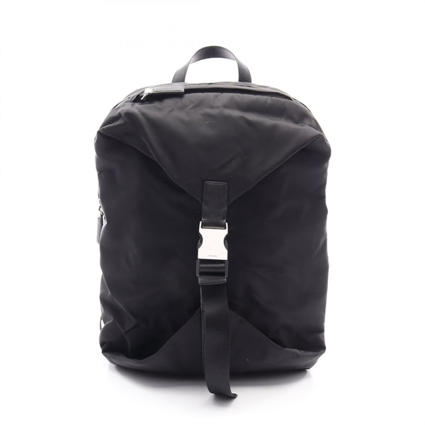 PRADA TESSUTO Rucksack Backpack 2VZ028 Nylon Saffiano leather Black Used mens