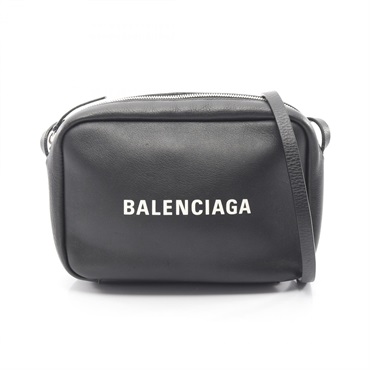 BALENCIAGA Everyday Camera S Crossbody Shoulder Bag 489812 leather Black Used