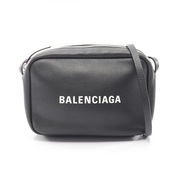 BALENCIAGA Everyday Camera S Crossbody Shoulder Bag 489812 leather Black Used