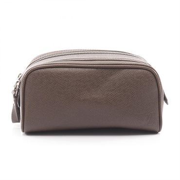 LOUIS VUITTON Trousse Ivan business clutch bag pouch M32498 Taiga Grizzly Used