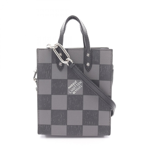 LOUIS VUITTON Sac Plat XS crossbody Handbag N60479 Damier checkerboard leather B