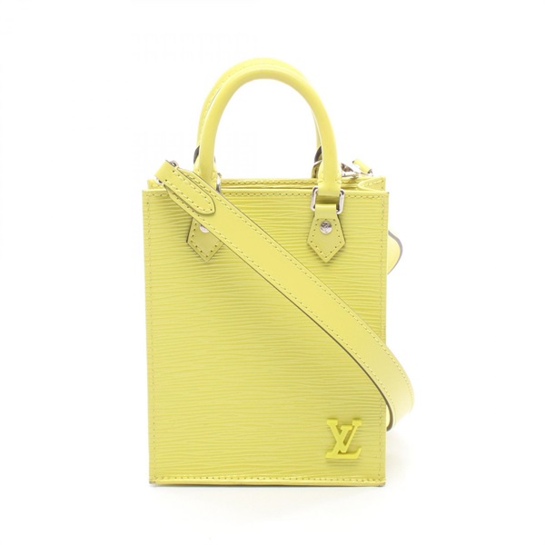LOUIS VUITTON Petit Sac Plat shoulder crossbody Handbag M80169 Epi Jaune Cedrat