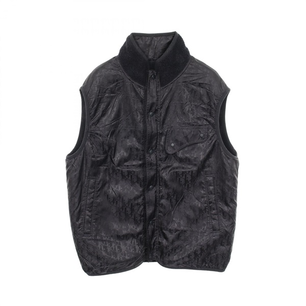 Christian Dior Oblique Vest wool Nylon Navy #M Used mens