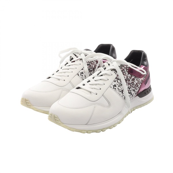 LOUIS VUITTON Runaway line Sneakers Shoes leather White Purple Used mens size 7
