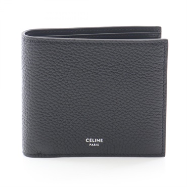 CELINE Bi-fold wallet compact purse 10C873GTZ38SI leather Black NEW Women