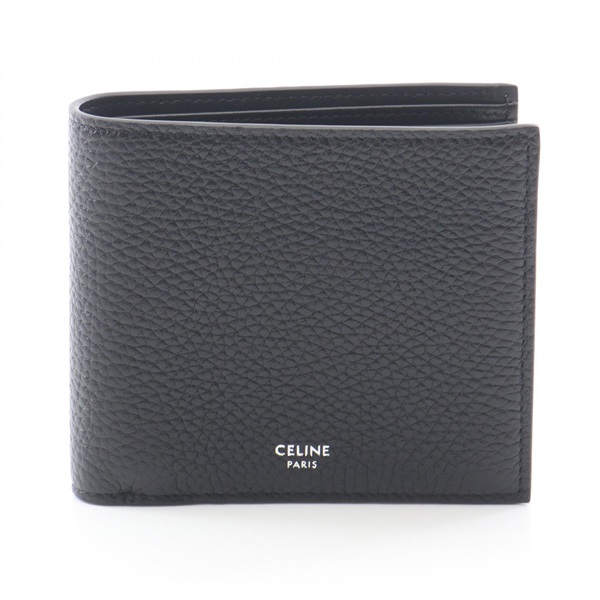 CELINE Bi-fold wallet compact purse 10C873GTZ38SI leather Black NEW Women