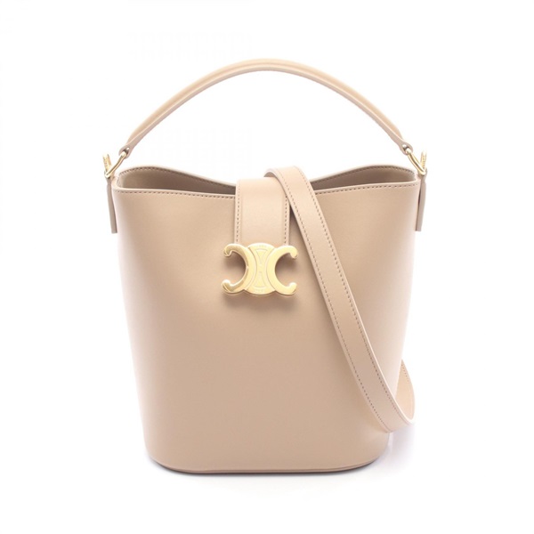 CELINE Small Louise Bucket Shoulder Handbag 119173FX903SA leather Beige NEW