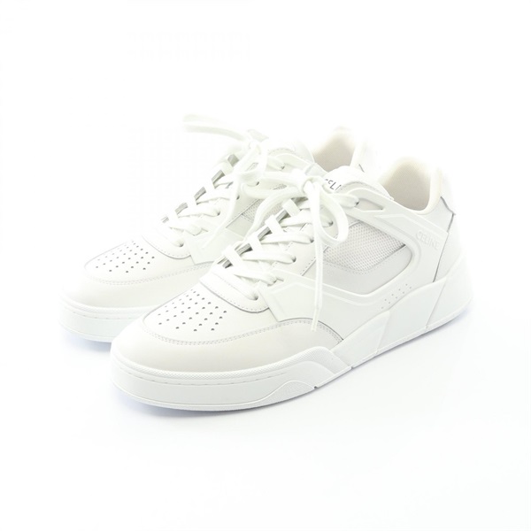 CELINE CT-09 Lace-up Sneakers Shoes 361564995C01OP41 leather White NEW mens #41