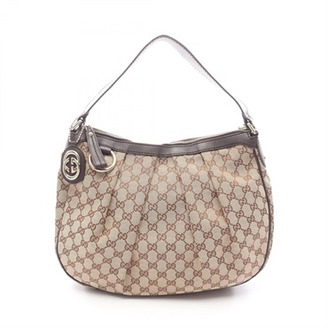 GUCCI Sookie GG canvas Shoulder Handbag 232955 canvas leather Beige Brown Used