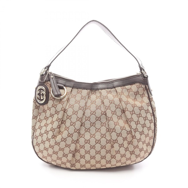 GUCCI Sookie GG canvas Shoulder Handbag 232955 canvas leather Beige Brown Used