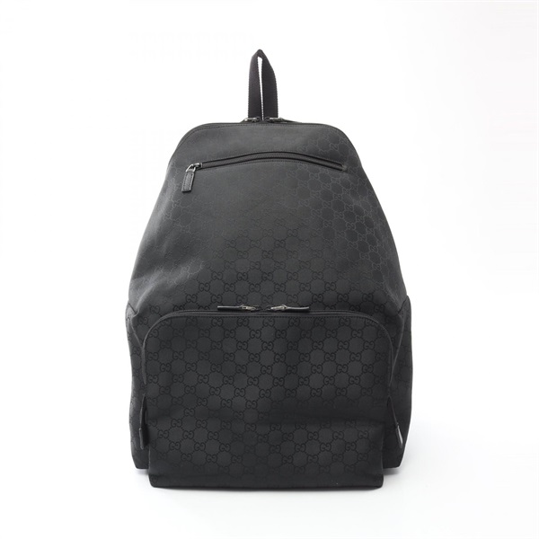 GUCCI GG pattern Rucksack Backpack bag 179606 Nylon leather Black Used unisex