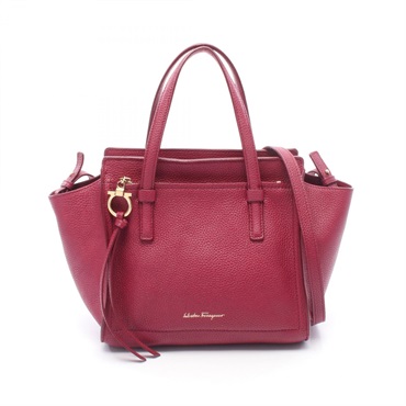 Salvatore Ferragamo AMY Gancini Crossbody Shoulder Handbag 21 F478 leather Used