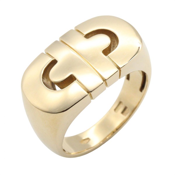BVLGARI Parenthesi Ring 18KYG Yellow Gold Used women US size 5.5 #50
