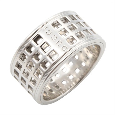 GUCCI Ring 18KWG White Gold Used Unisex US size 8