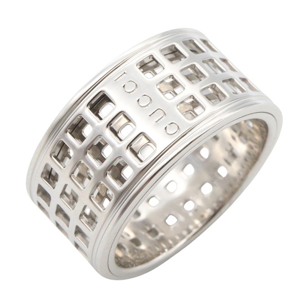 GUCCI Ring 18KWG White Gold Used Unisex US size 8