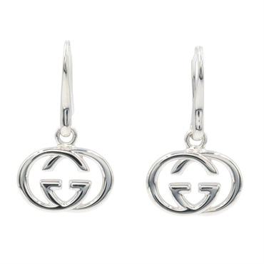 GUCCI Interlocking G Pierced earrings Silver 925 Used Women GG
