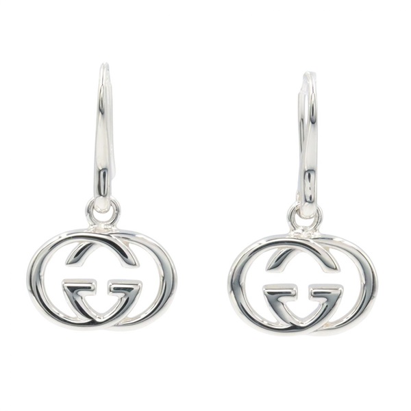GUCCI Interlocking G Pierced earrings Silver 925 Used Women GG