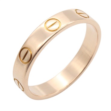 CARTIER Mini Love Ring 18KPG Pink Rose Gold Used Unisex US size 5.5 #51