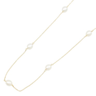 TIFFANY＆CO Pearl Necklace 18KYG Yellow Gold White Used Women