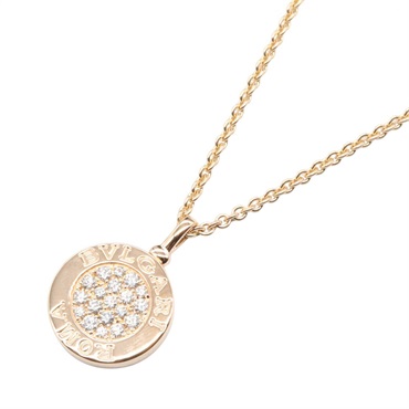 BVLGARI BVLGARI Onyx Diamond Necklace Pendant 18KPG Rose Gold Black Used women