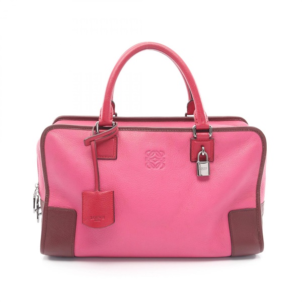LOEWE Amazona 36 Handbag leather rose Red Used Women