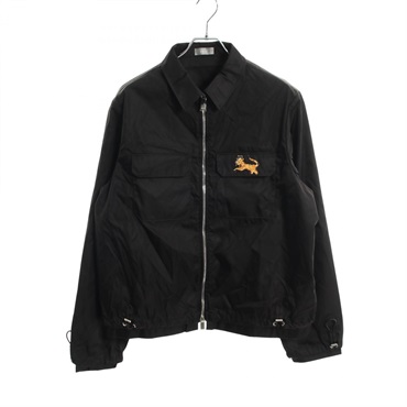 Christian DIOR PETER DOIG Lion Zip-Up Jacket #50 Blouson 193C536B4732 nylon BK