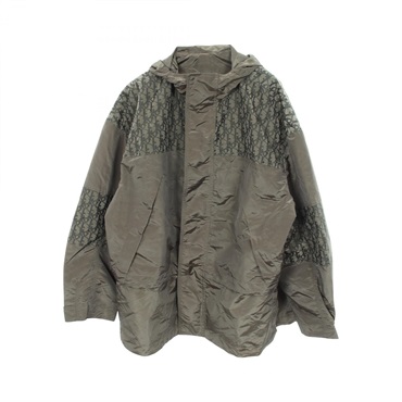 Christian Dior Oblique hooded Nylon jacket blouson #48 Nylon Green Used mens