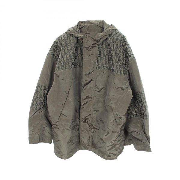 Christian Dior Oblique hooded Nylon jacket blouson #48 Nylon Green Used mens