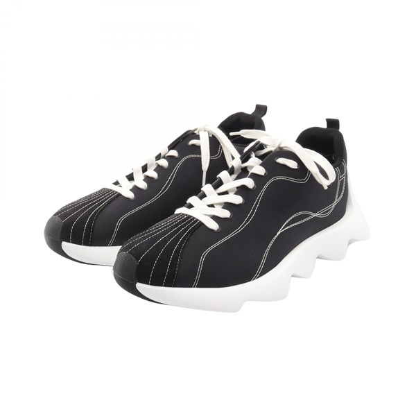 HERMES Anvor Sneakers Suede Fabric Black Used mens size 41 1/2
