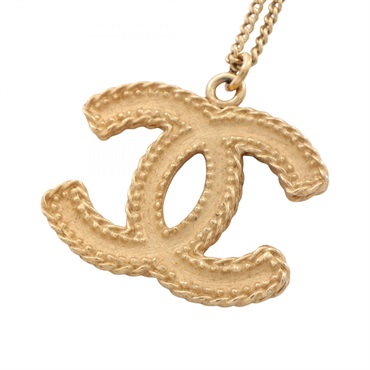 CHANEL COCO Mark Necklace Pendant  43~61cm Gold Plated Used Women CC