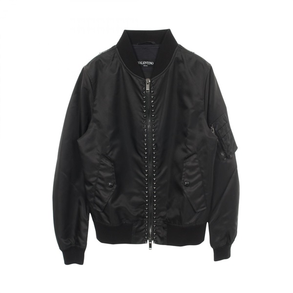 Valentino Rock studs Blouson Jacket #48 NV0C11602KP Nylon Black Used mens