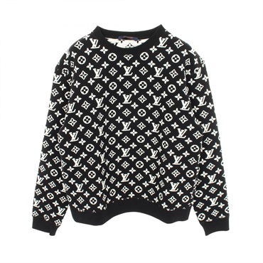 LOUIS VUITTON Full Monogram Jacquard Sweatshirt #S RM201Q TCJ HIY53W cotton Used