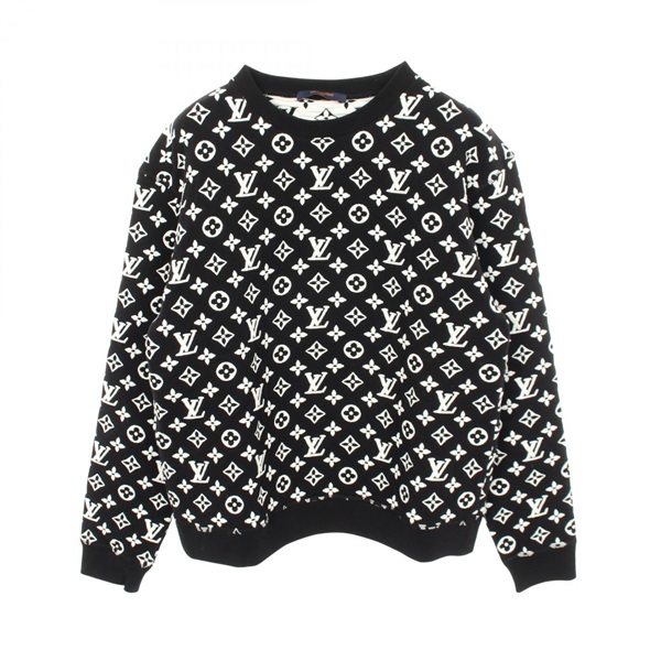 LOUIS VUITTON Full Monogram Jacquard Sweatshirt #S RM201Q TCJ HIY53W cotton Used
