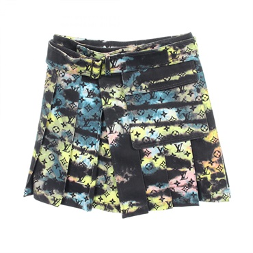 LOUIS VUITTON Monogram Tie-Dye Virgil Abloh Skirt RM2129 H98 HLE10W cotton #M LV