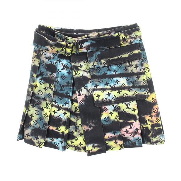 LOUIS VUITTON Monogram Tie-Dye Virgil Abloh Skirt RM2129 H98 HLE10W cotton #M LV