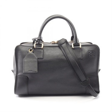 LOEWE Amazona 36 Shoulder Crossbody Handbag 352.30.N22 leather Black Used Women