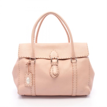 FENDI Linda Selleria Shoulder Handbag 8BR458 leather Pink Used Women