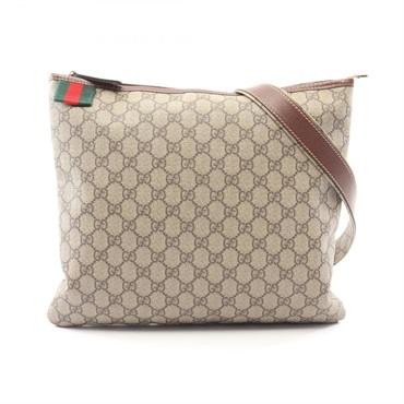 GUCCI GG Supreme Shelly Line Shoulder Crossbody Bag 246412 canvas leather Used