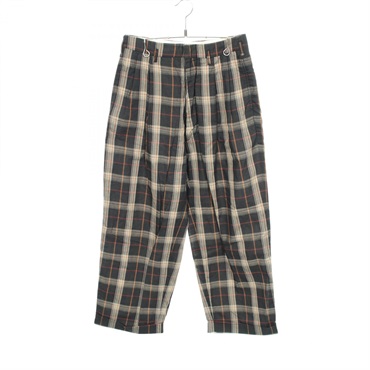 FUMIKA UCHIDA Check Pants Trousers FU-V-PT003 polyester Green Used Women #36