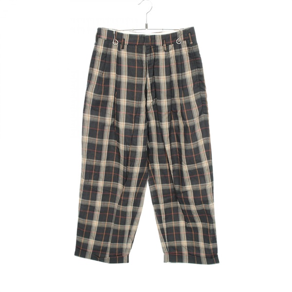 FUMIKA UCHIDA Check Pants Trousers FU-V-PT003 polyester Green Used Women #36