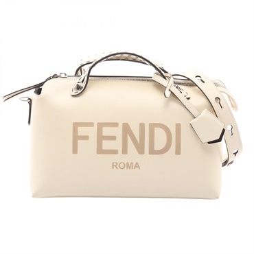 FENDI BY THE WAY MEDIUM Shoulder crossbody Handbag 8BL146 leather Beige Used