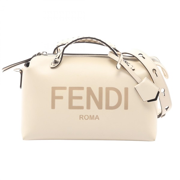 FENDI BY THE WAY MEDIUM Shoulder crossbody Handbag 8BL146 leather Beige Used