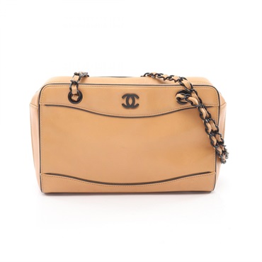 CHANEL COCO Mark Chain Shoulder Bag A16834 leather Brown Used Women CC