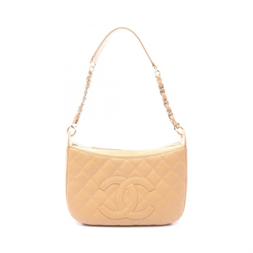CHANEL Matelasse Shoulder Bag A20993 Grained Calfskin leather Beige Used GHW CC