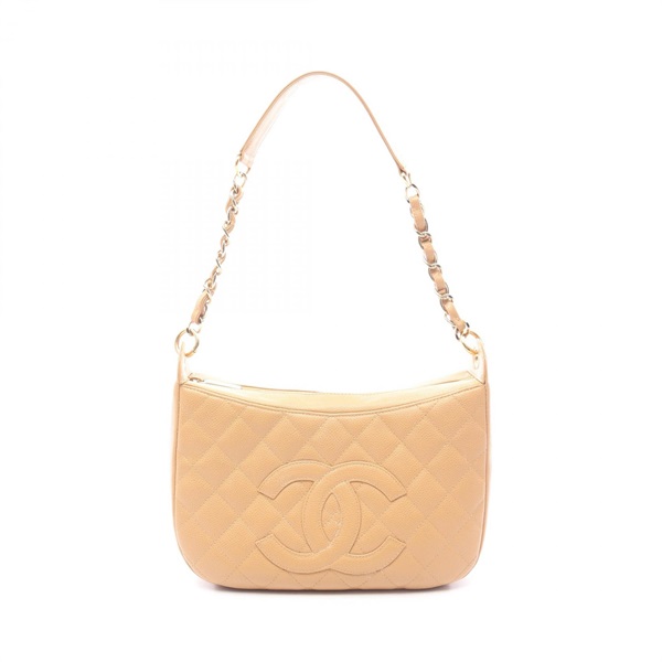 CHANEL Matelasse Shoulder Bag A20993 Grained Calfskin leather Beige Used GHW CC