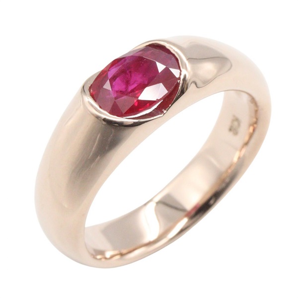 JEWELRY Ruby Ring 18KRG Pink Rose Gold Red Used Women US Size 5.75