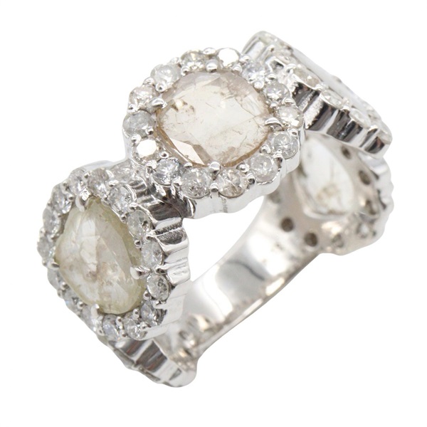 JEWELRY Colored Stone Ring 18KWG White Gold Used women US size 6
