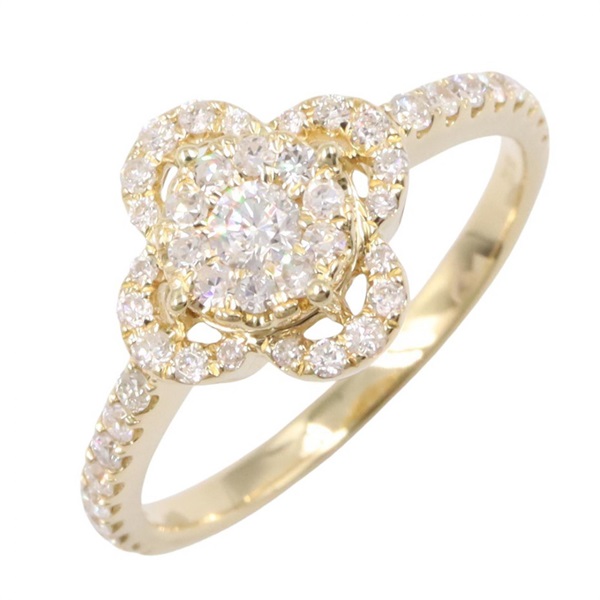 JEWELRY Diamond Ring 18KYG Yellow Gold Used Women US Size 6